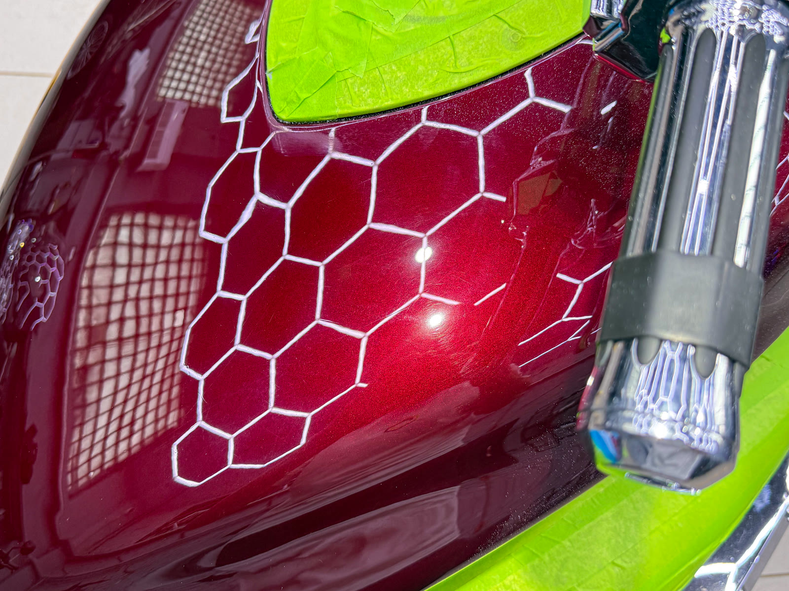 Детейлинг-полировка Honda Valkyrie Rune — после защиты глянцевых элементов, кадр 10